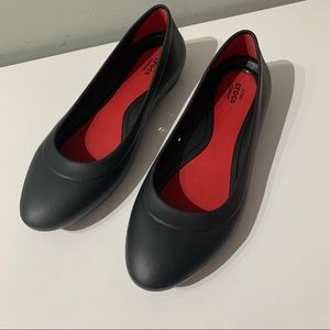 Crocs Lina Flat, Women's Black red size 8W